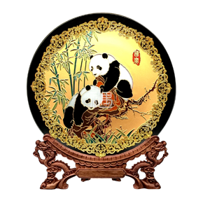 收藏盘摆件-国宝熊猫商务礼品